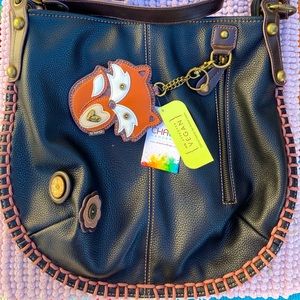 Chala Crossbody Large Purse with Fox Coin Case NWT 16” x 13”
